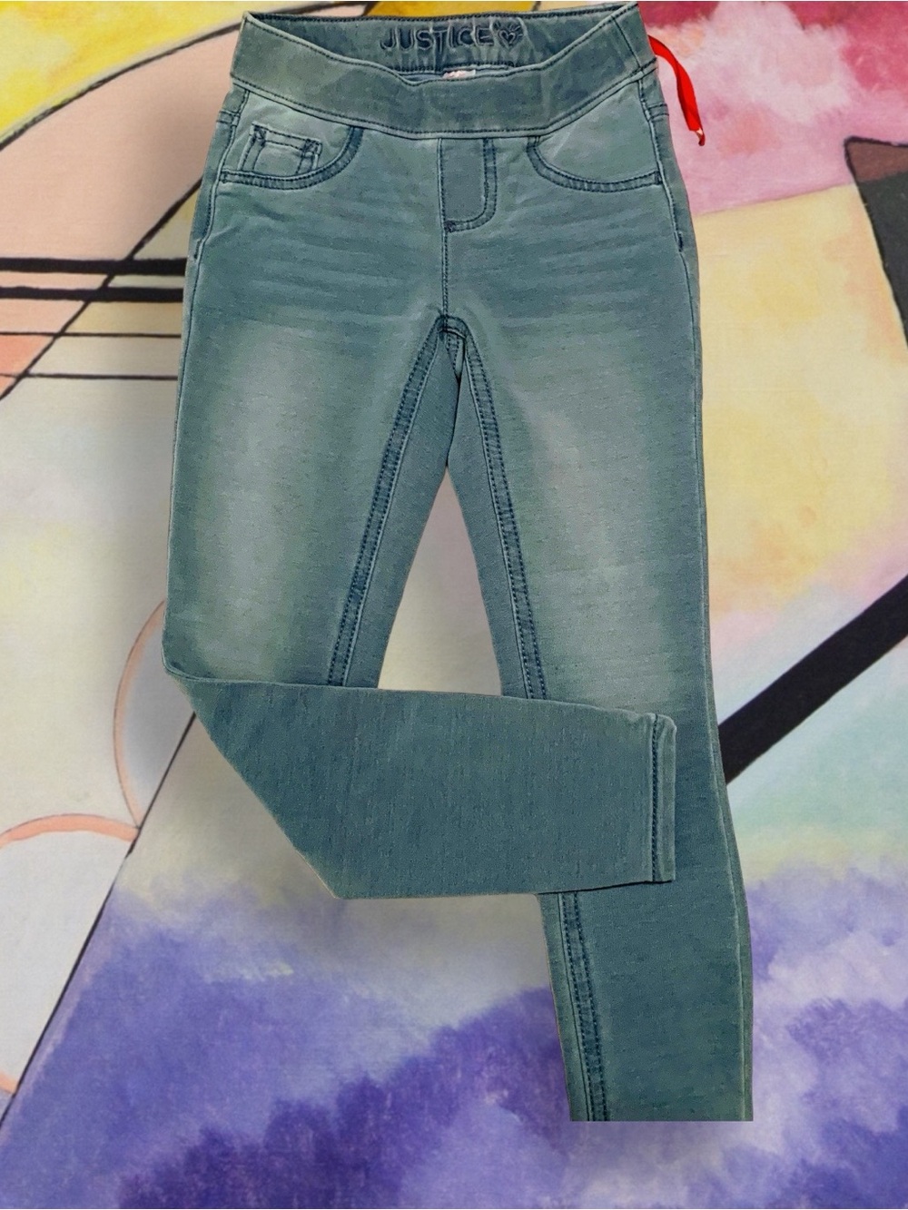 New w/o tags Girls Justice Jeggings with Faded Wash